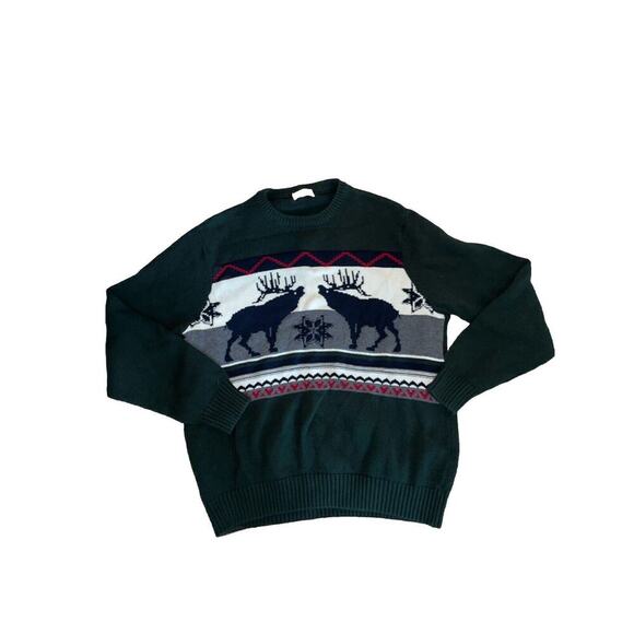 Dockers Reindeer / Moose Ugly Xmas Christmas Holiday Sweater Size EST Medium - Picture 1 of 5